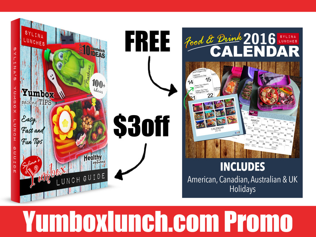 Yumbox Lunch Special - free 2016 calendar and $3 off lunch guide